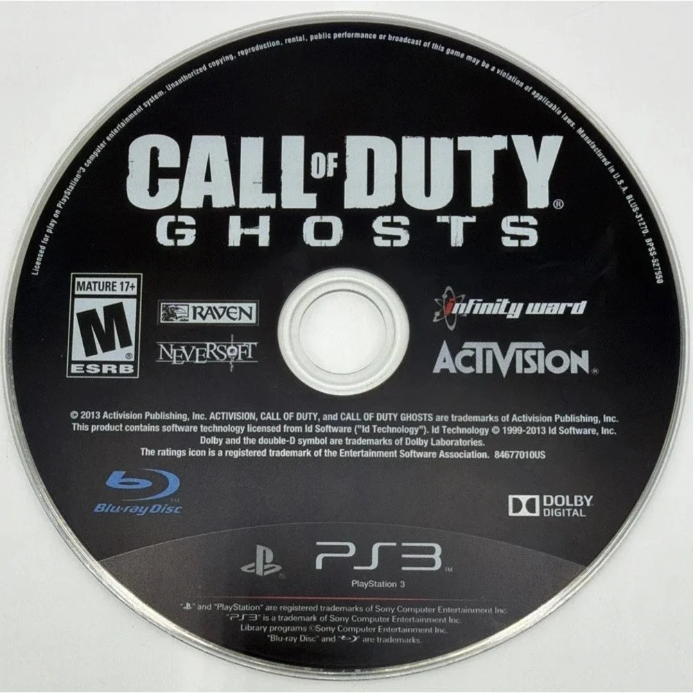 Call of Duty: Ghosts Sony PlayStation 3/PS3 Complete In Box CIB